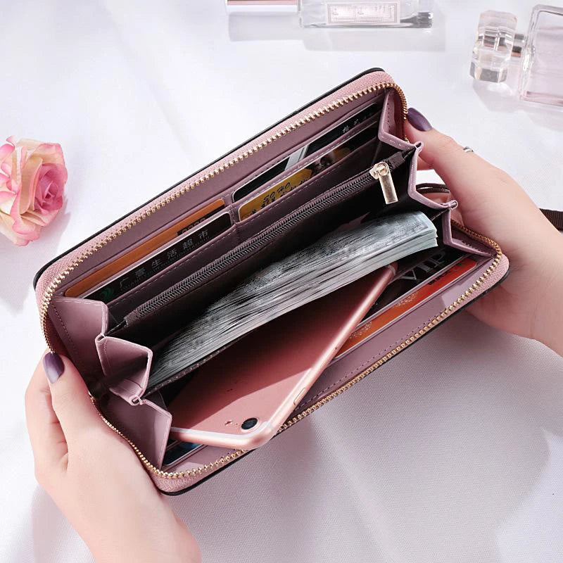 2024 Women Handheld Long Wallet Multifunctional Card Bag Mobile Bag Zero Wallet Female Wallet