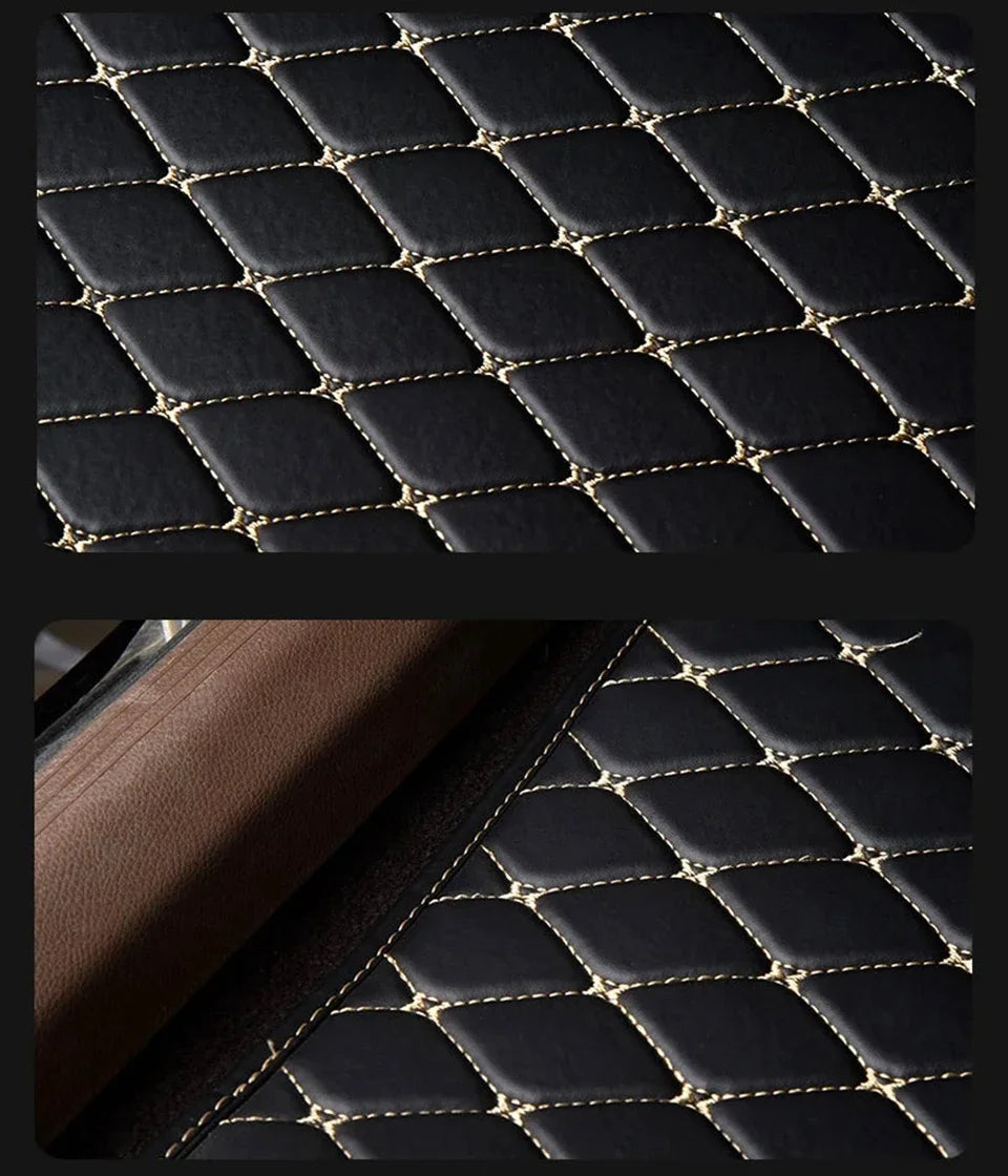 5PCS Universal Car Floor Mats PU Leather Waterproof Auto Foot Pad Protector Carpet Front and Rear Mats Set Auto Accessories