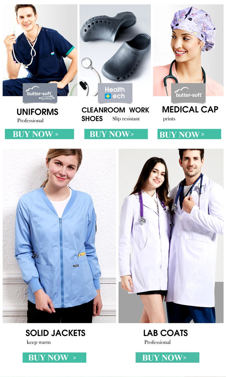 NEW 2024 White Lab Coat for Women Men Students Chemistry Healthcare Professionals Nurse Long Sleeves Doctor Work Robe XK002