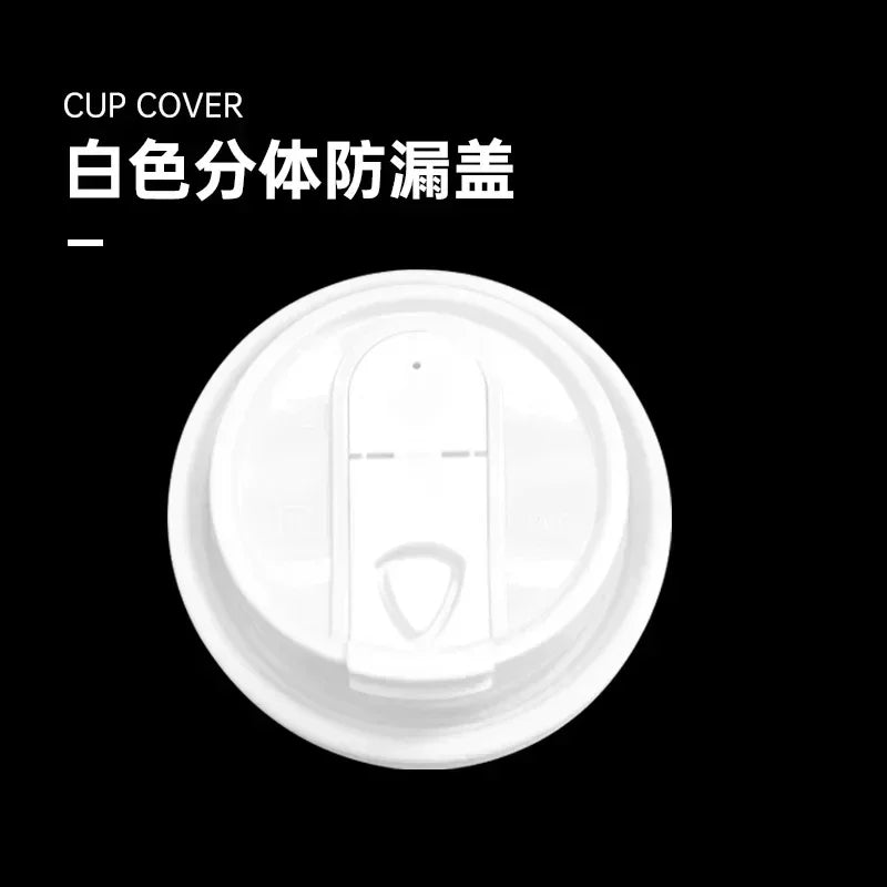 100pcs 90 Caliber Matte Cup Cover Disposable Coffee Milk Tea Take-out Food Packing Cup Lid Leak Proof Clear Plastic Cups Lid