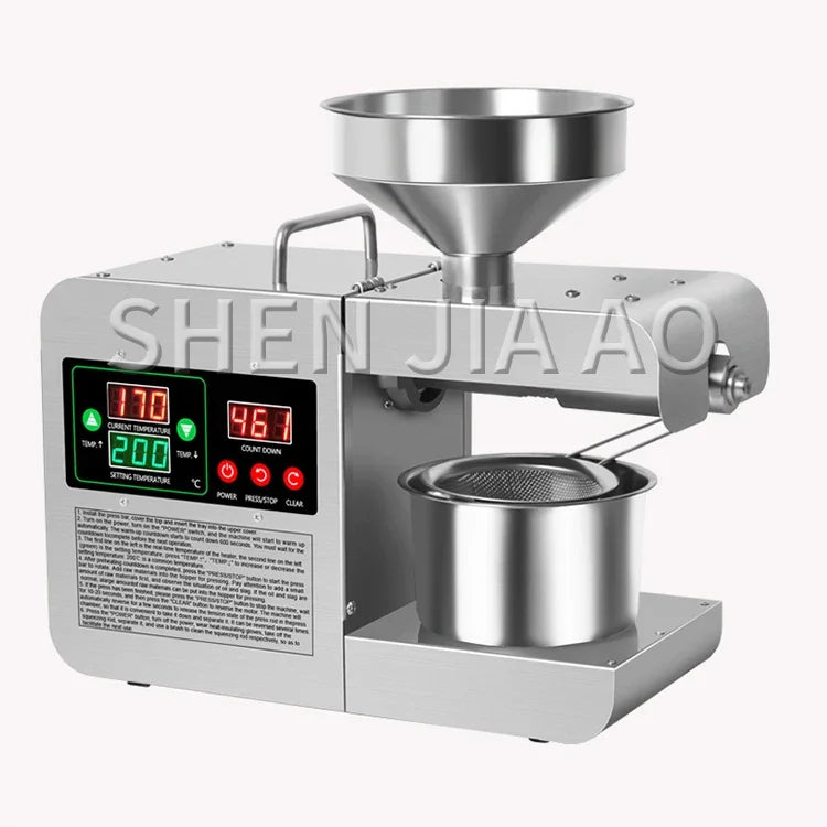 X8S New Intelligent Temperature Control Oil Press 820W Small Household Commercial Oil Press Homemade Peanut Oil 110/220V