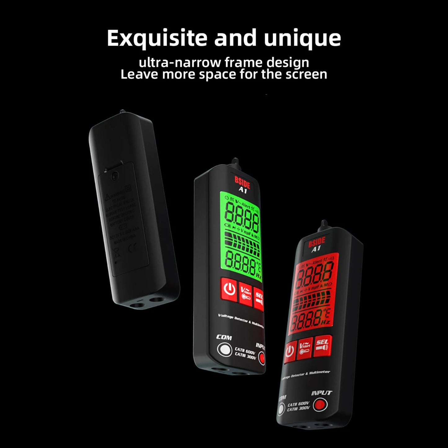 BSIDE A1X A1 Digital Multimeter Electric Test Pen With Flashlight Live Wire Recognition Meter Voltage Resistance Diode NCV Test