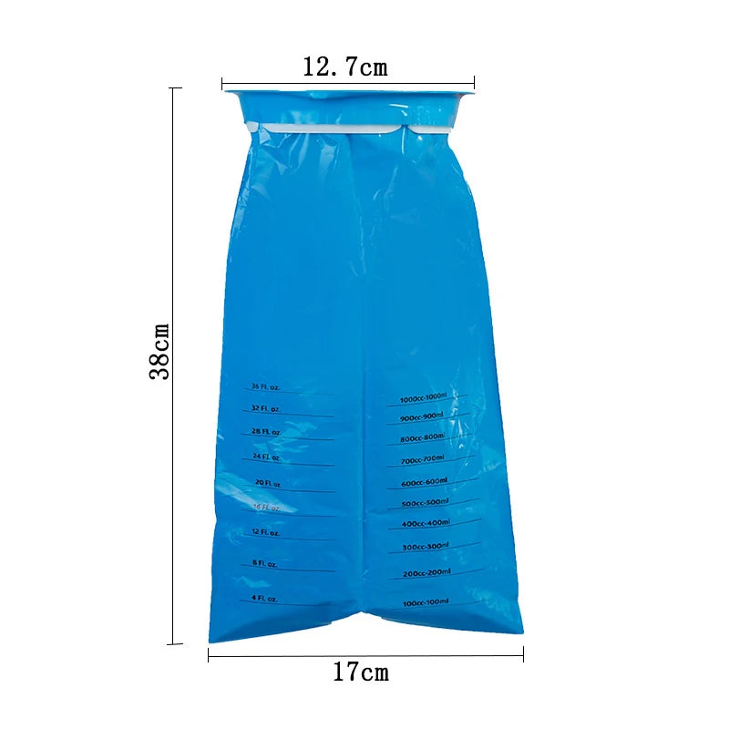 1/50pcs Disposable Sick Bags Travel Car Airplane Motion Sickness Nausea Vomit Cleaning Bag Blue Portable Sick Nets for Hospital
