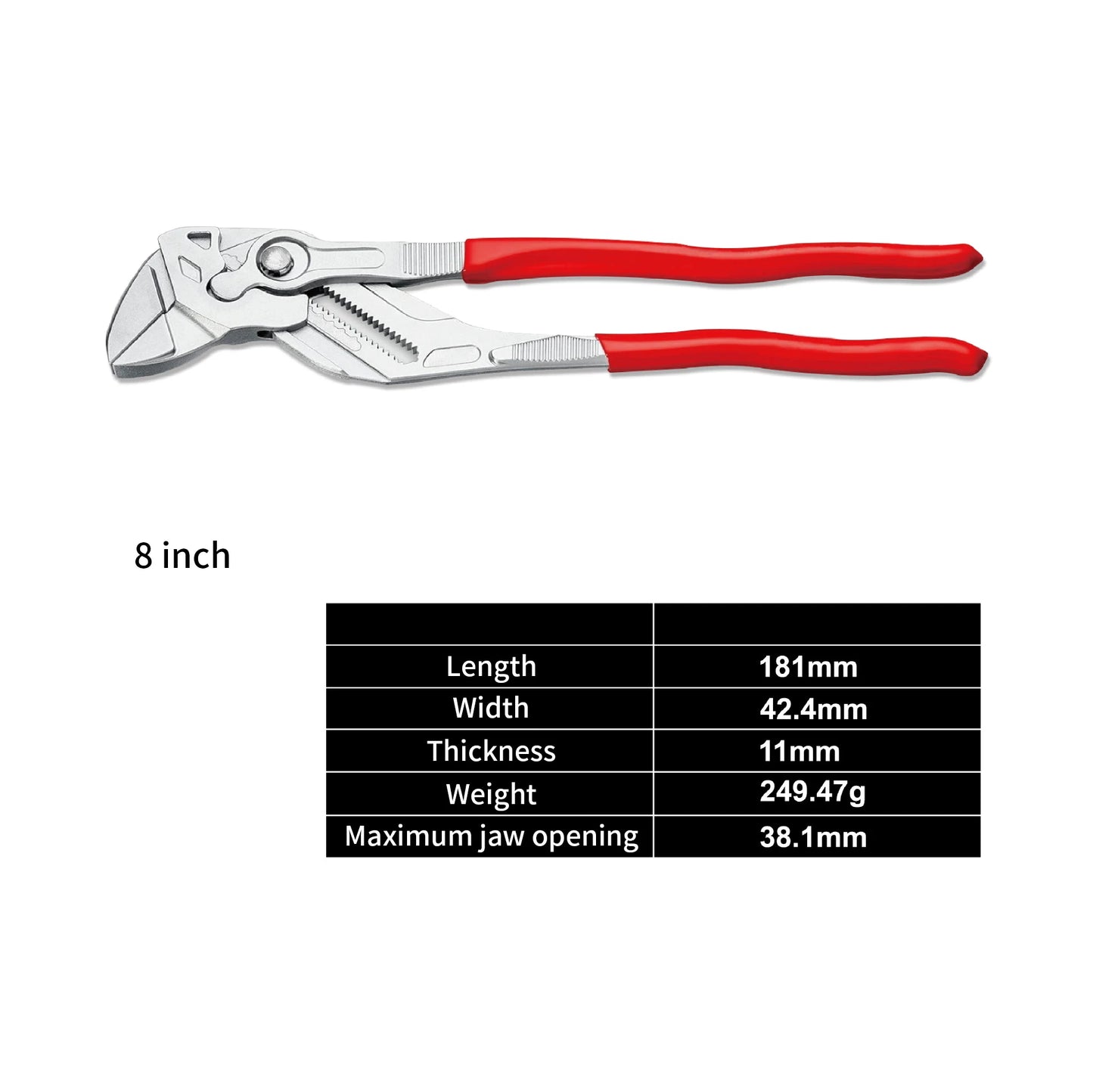 10 inch Wrench Eagle Beak Water Pipe Pliers Multi-function Adjustable Spanner Press Clamp Large Opening Plumbing Household Tools