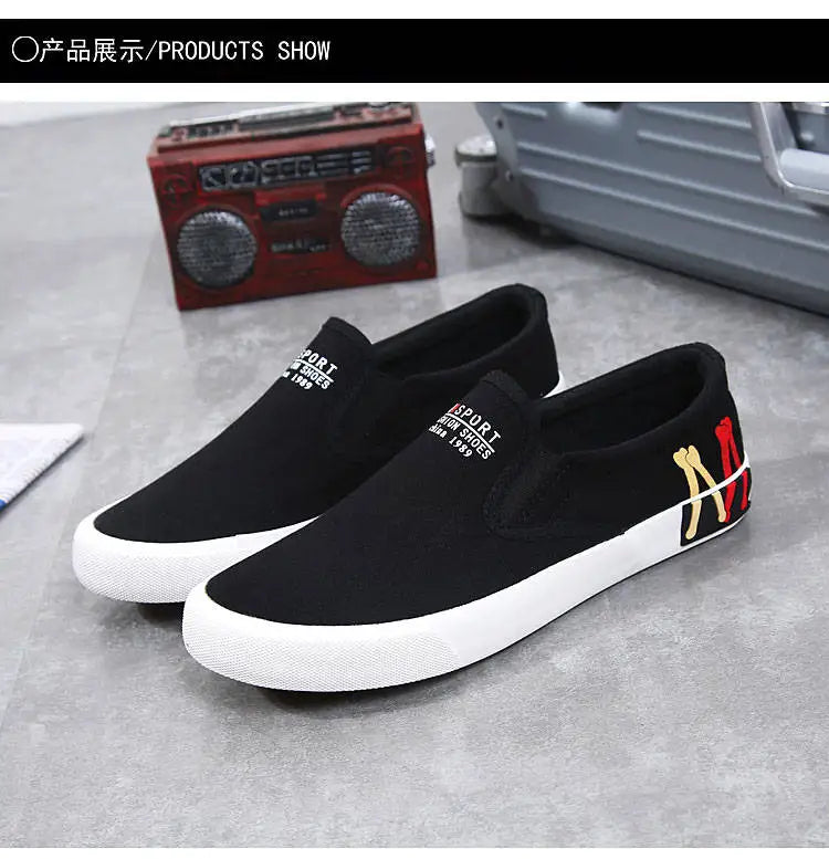 2025 New Canvas Shoes Men Summer Classic Loafers Men Casual Shoes Breathable Lazy Walking Flat Men Shoes Sneakers Plus Size 47