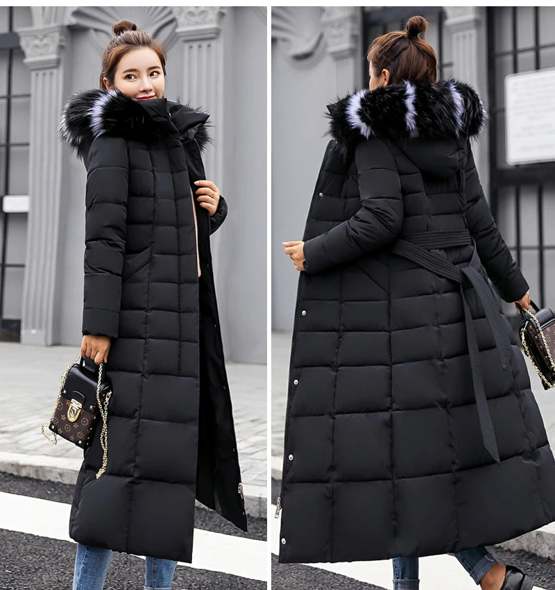 2024 - 2025 New Arrival Fashion Slim Women Winter Jacket Cotton Padded Warm Thicken Ladies Coat Long Coats Parka Womens Jackets