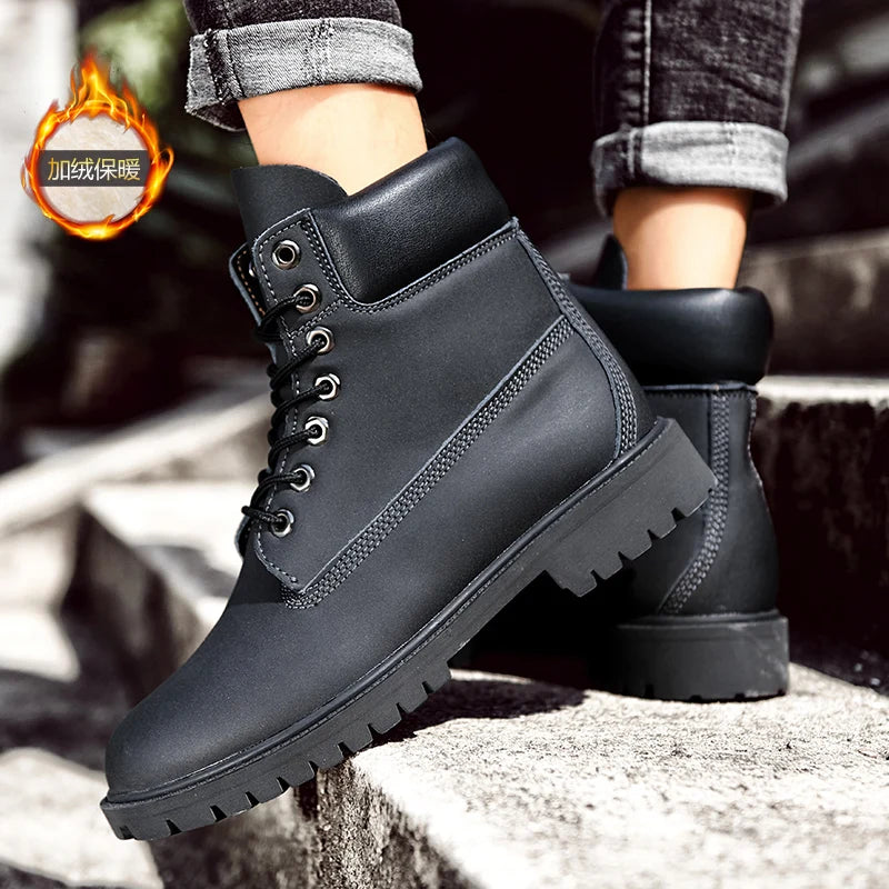 TINTINOS Men Boots 2022 New Winter Slippers Warm Men Shoes Waterproof Non-Slip Plush Sneakers Male tenis shoes Boots Men Sneakers Winter