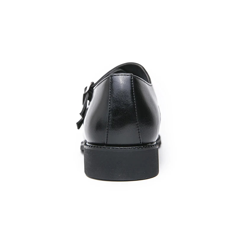 2024-2025 New Leather Shoes for Men Monk Shoes Classic Brown Wedding Shoes for Men Fashion Casual Men Shoes Evening Dress Moccasins