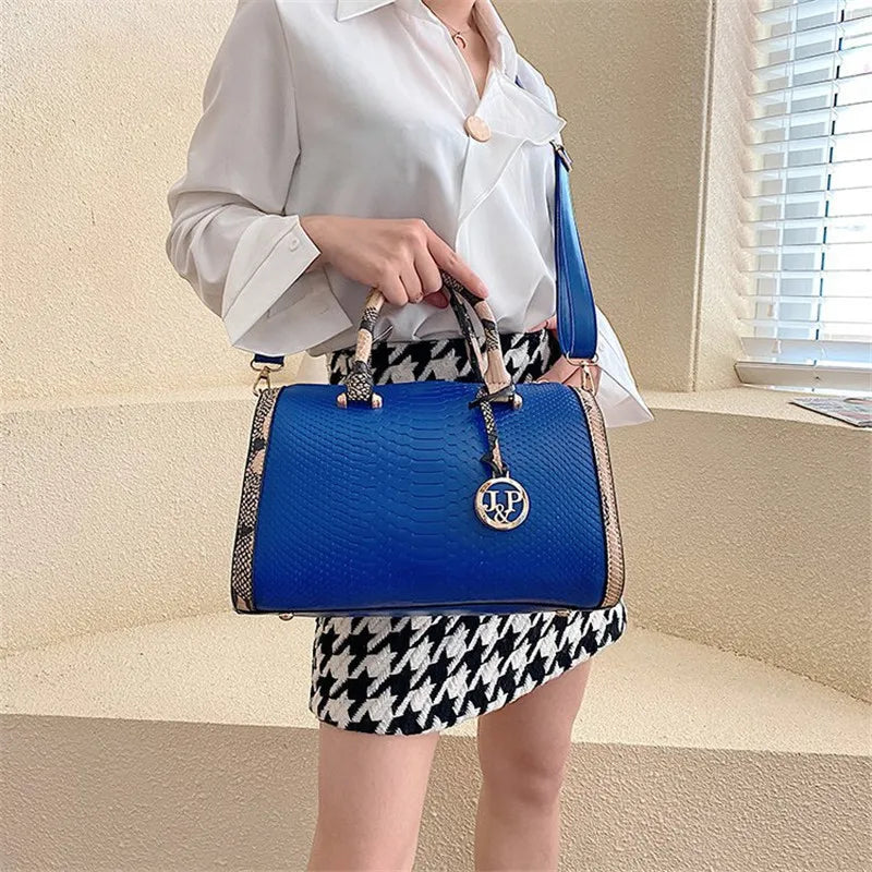 AMAZONY 2024 PU Leather Women Handbag Trend Shoulder Bags Top Handle Boston Female Totes clutches Sequined Pillow Elegant Lady Messenger Bag