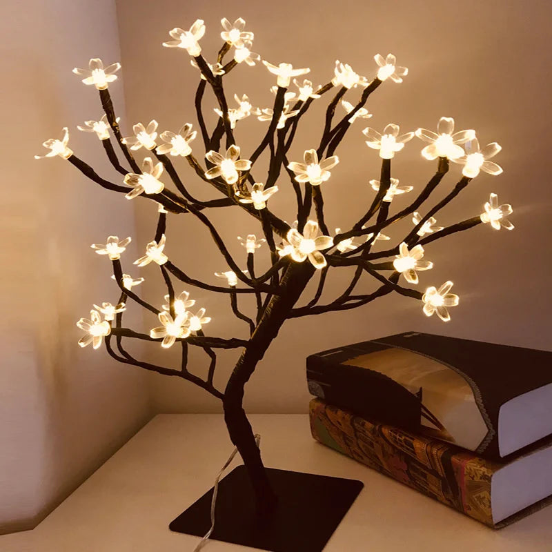 LED Rose Flower Table Lamp USB Fairy Lights Night Lights Home Celebration Wedding Bedroom Decoration