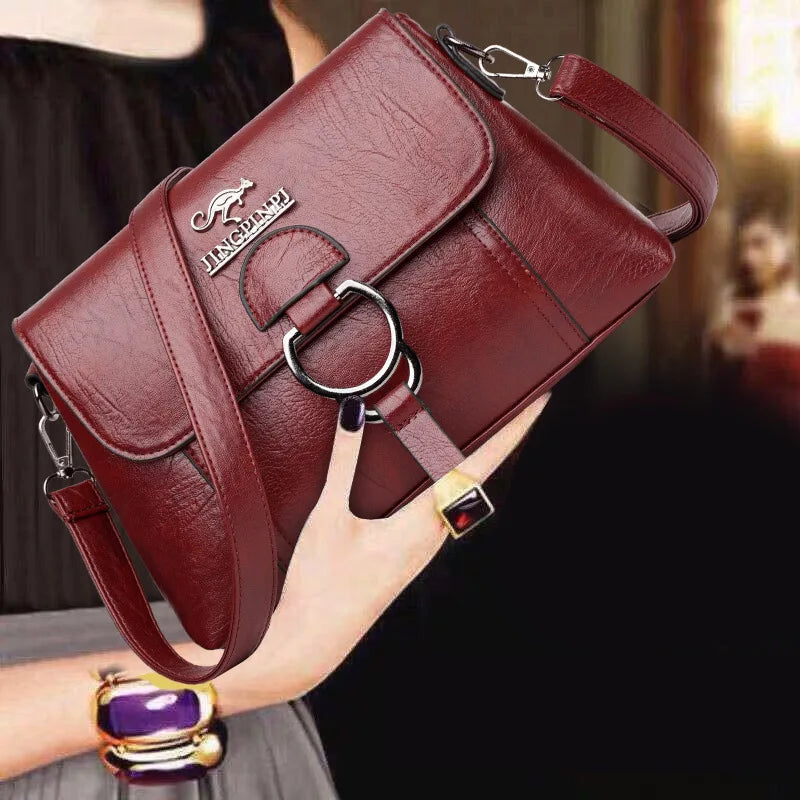 AMAZONY 2024 Women Bag New Shoulder Fashion Simple Flap Crossbody Messenger Bag Purses Handbags Luxury Designer PU Leather Causal Hand Bag