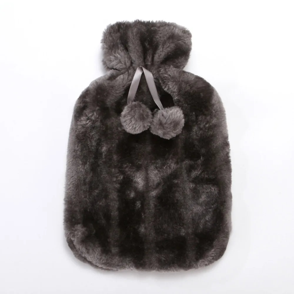 Removable Hot Water Bottle Cover Explosion Proof Leak-proof Plush Covering Portable and Reusable Cold-proof Hand Feet Warmer