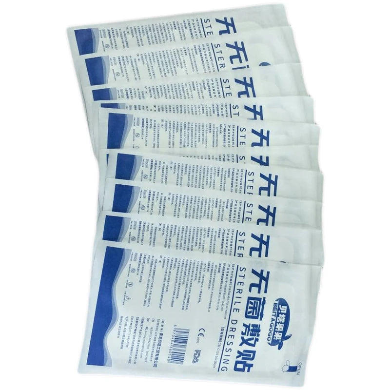 40Pcs Medical Wound Dressing Adhesive Trauma Postoperative Wound Hemostasis Patch Caesarean Section Large Size Band Aid Sticker