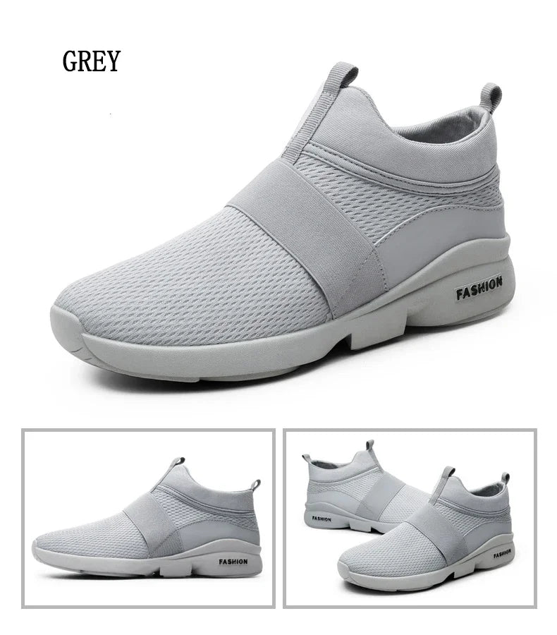 2025 Men Casual Shoes Sneakers Fashion Loafers Comfortable Mesh Mens Shoes Footwear Lightweight Walking Shoes White Size 46 Big Big SALES Now