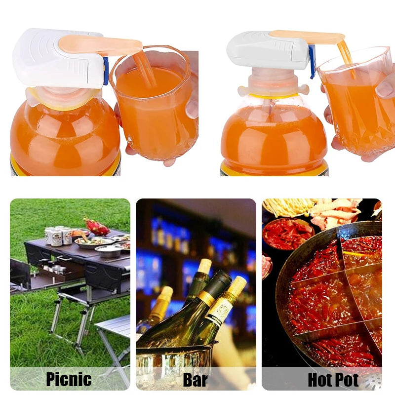 Automatic Drink Dispenser Electric Magic Tap Milk Juice Beer Water Anti-overflow Dispenser Portable Press Beverage Dispenser