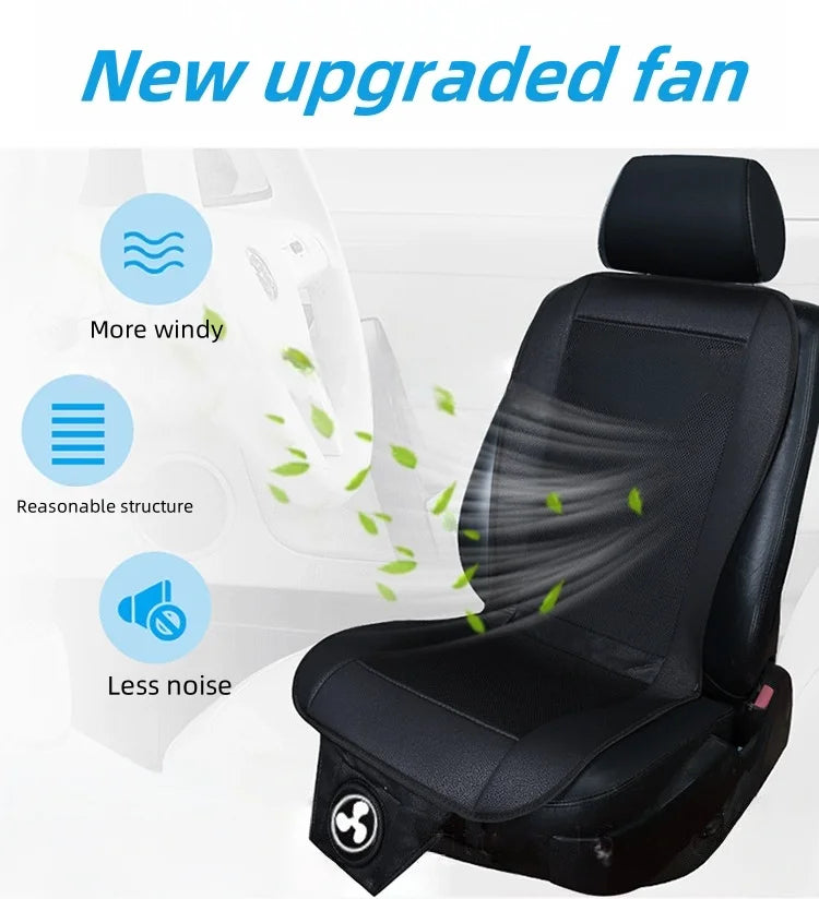 Powered Car Seat Cooler Ventilated Cushion 12V 24V Summer Cooling Pad Fast Air Blowing Reusable Seat Mat car seat covers