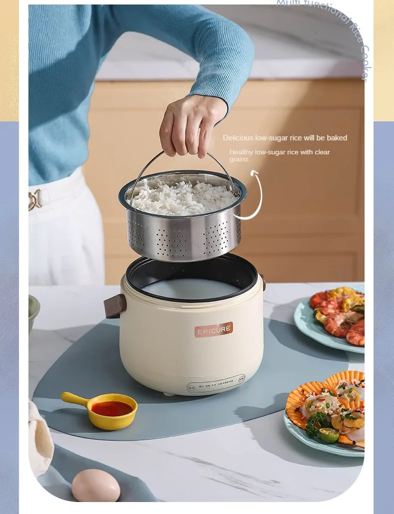 220V Electric Sugar Drained Rice Cooker Home Non-stick Electric Low Sugar Rice Cooker & Sugar draining inner Multi Cooker 1.7L