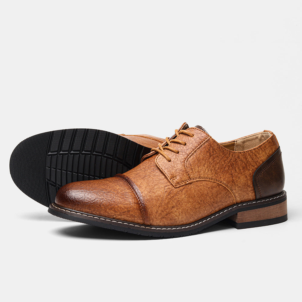 Our Brand New Collection for 2025 Business Formal Wear Cross-border Plus Size Retro Summer Men's Fashion Leather Shoes