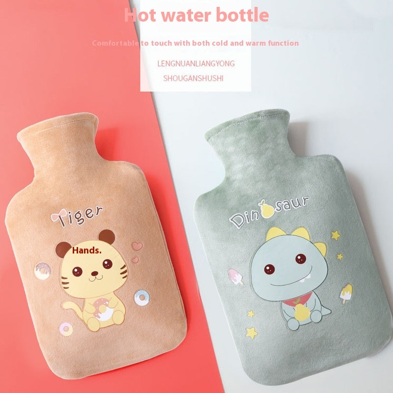 Cartoon Plush Cloth Cover With Water Filled Hot Water Bag