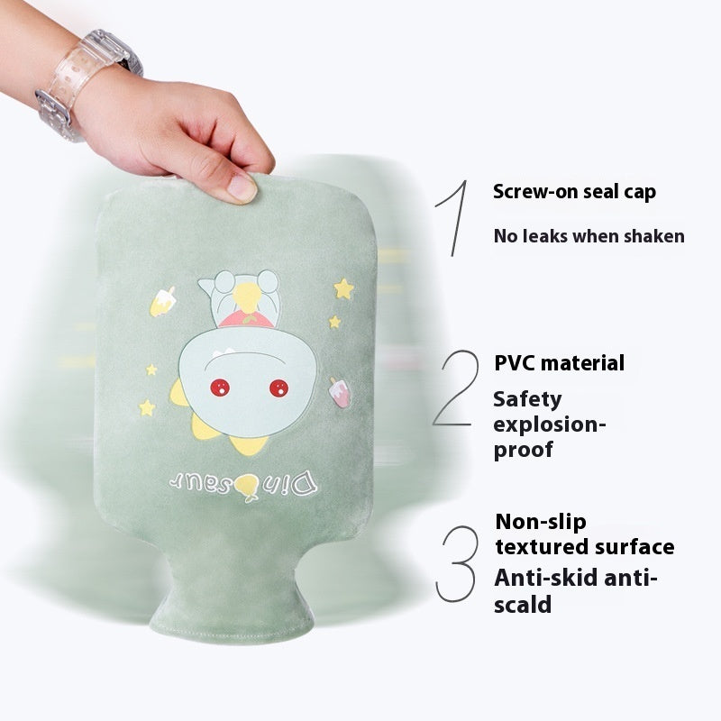 Cartoon Plush Cloth Cover With Water Filled Hot Water Bag