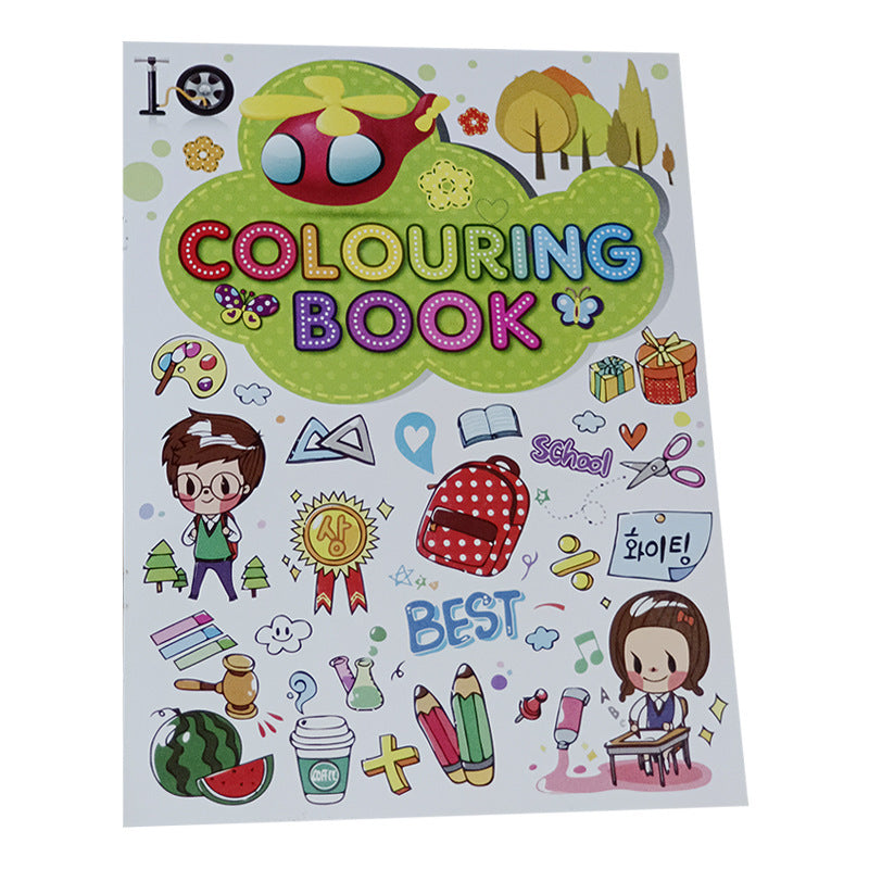 Cartoon English Calligraphy Exercise Book Children Coloring 2025-2026