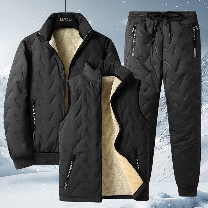 Autumn And Winter 2025 Men's Thermal Three-piece Suit