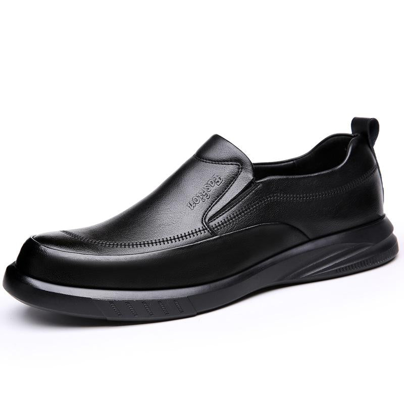 2025 new autumn leather shoes men's leather men's shoes driving shoes men's non-slip slip slip-on soft bottom casual shoes