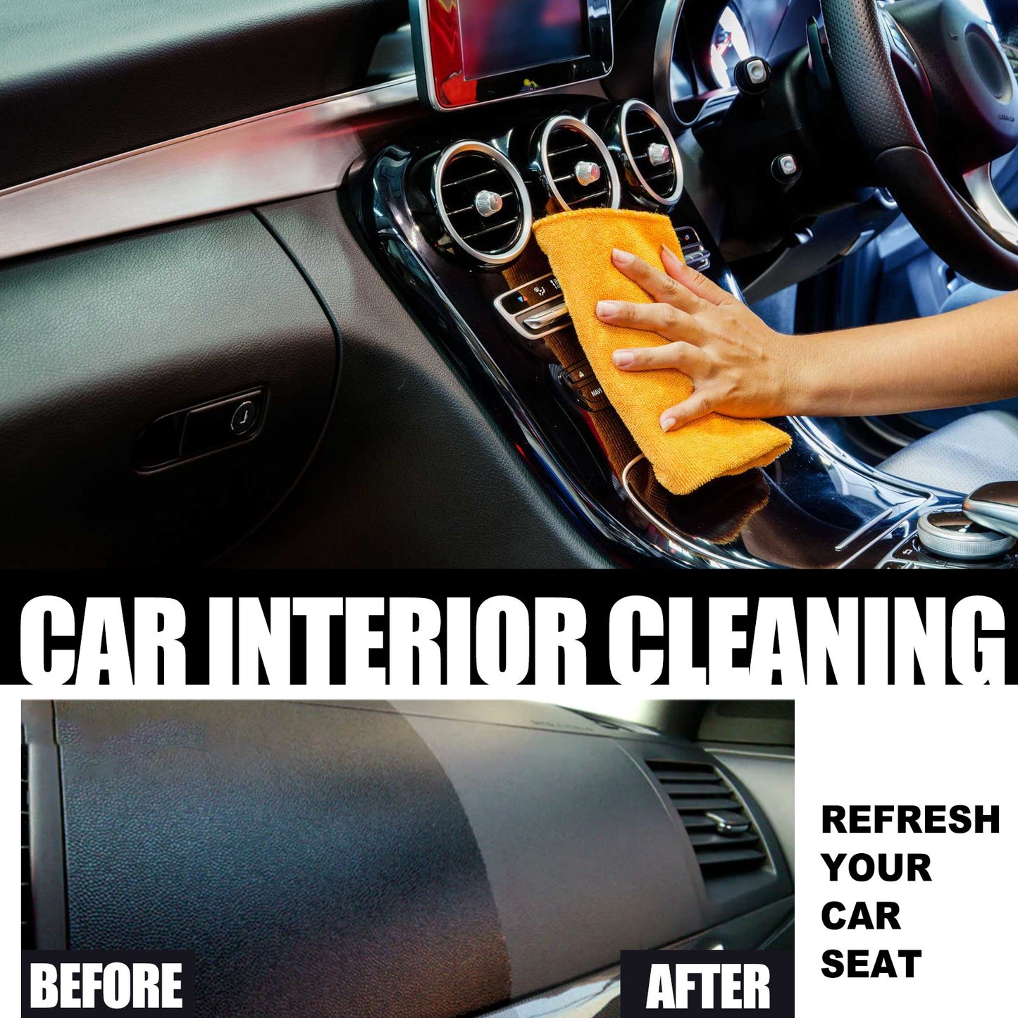 Car Interior Renovation Cleaner Car Leather Plastic Dashboard Cleaning Decontamination Maintenance Agent