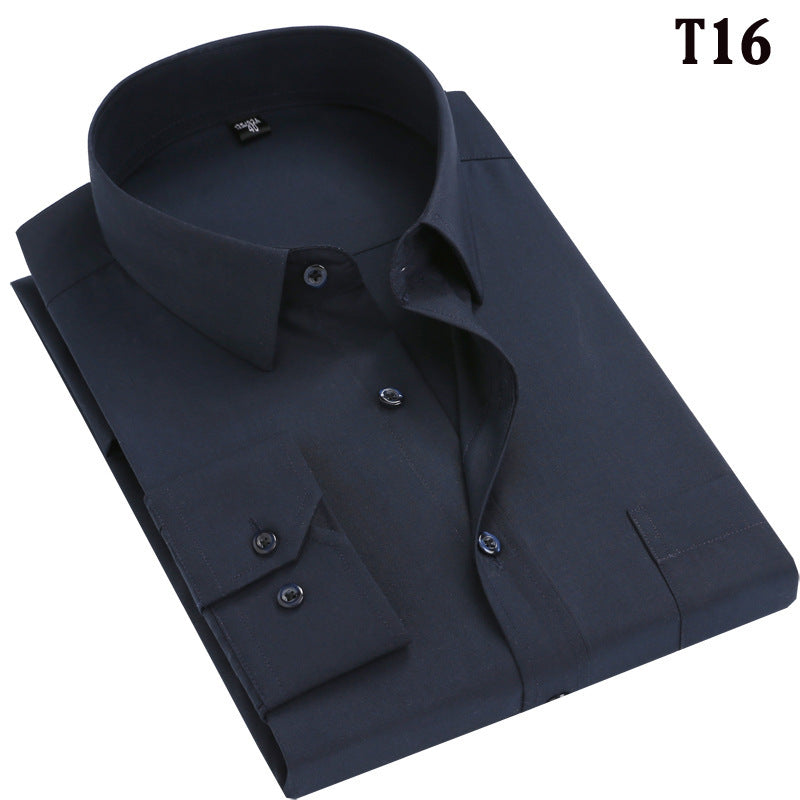 Spring Wear Middle-aged And Elderly Men's Shirt Dad Wear Loose Factory Delivery Middle-aged Men's Clothing Striped Long Sleeve Shirt