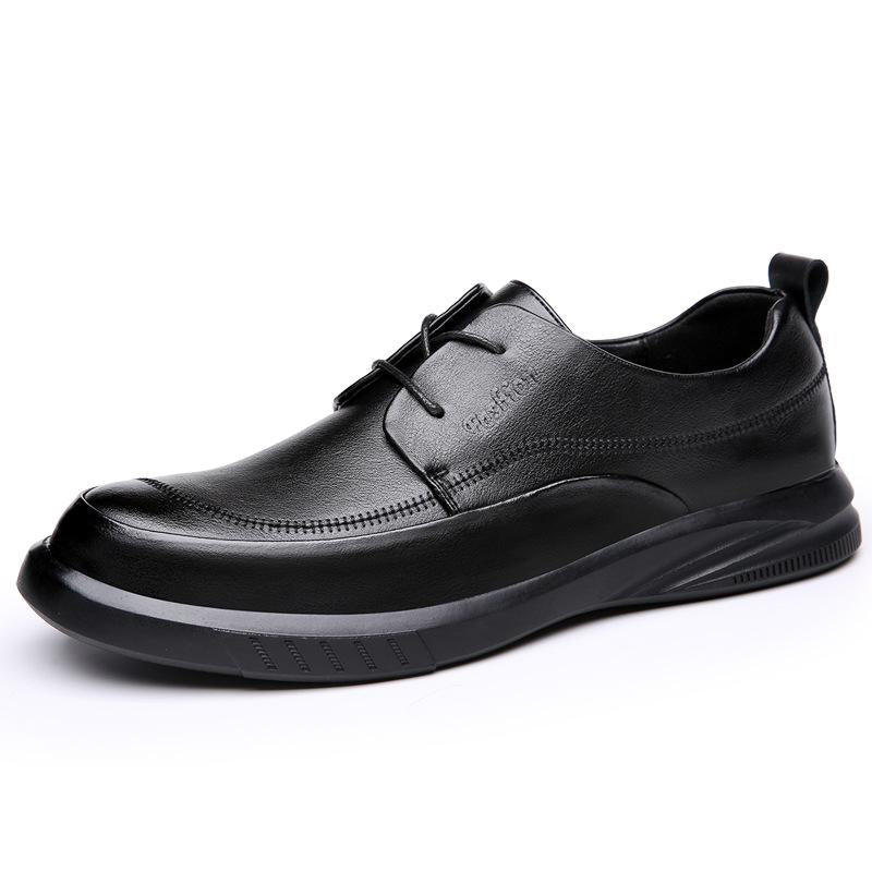 2025 new autumn leather shoes men's leather men's shoes driving shoes men's non-slip slip slip-on soft bottom casual shoes