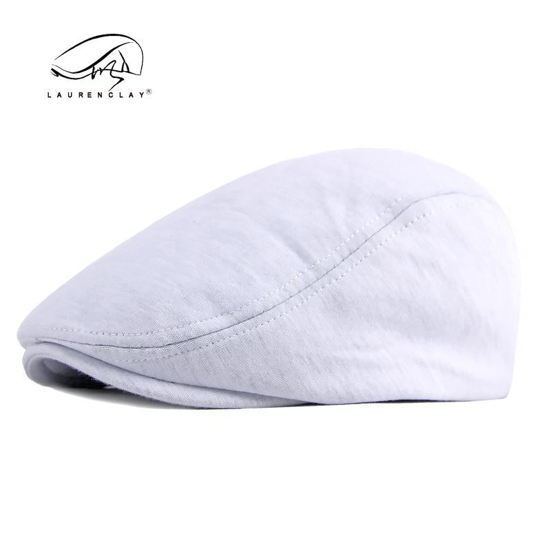 Men's beret simple light board peaked cap solid color knitted hat spring and autumn Korean style forward hat female British Retro
