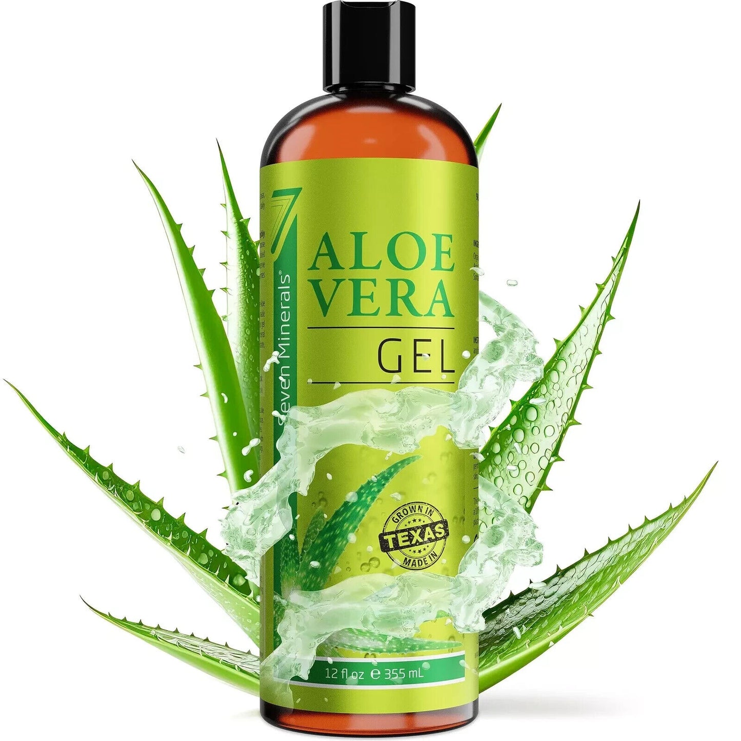 Organic Aloe Vera Gel from freshly cut 100% Pure Aloe - Big 12oz