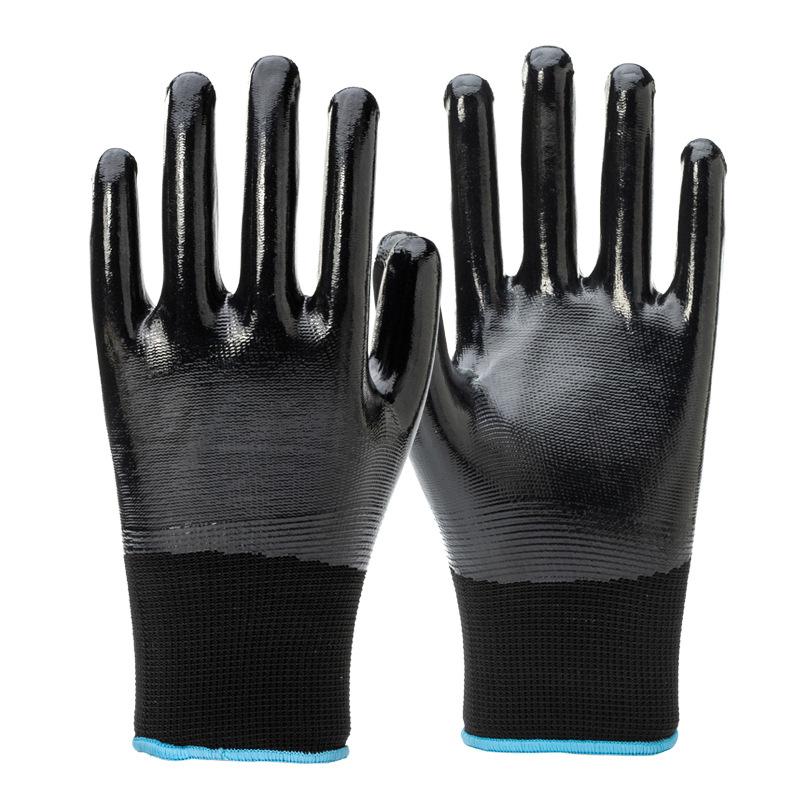 Labor protection gloves latex embossed gloves labor protection wear-resistant non-slip gloves construction site work wholesale factory protective gloves