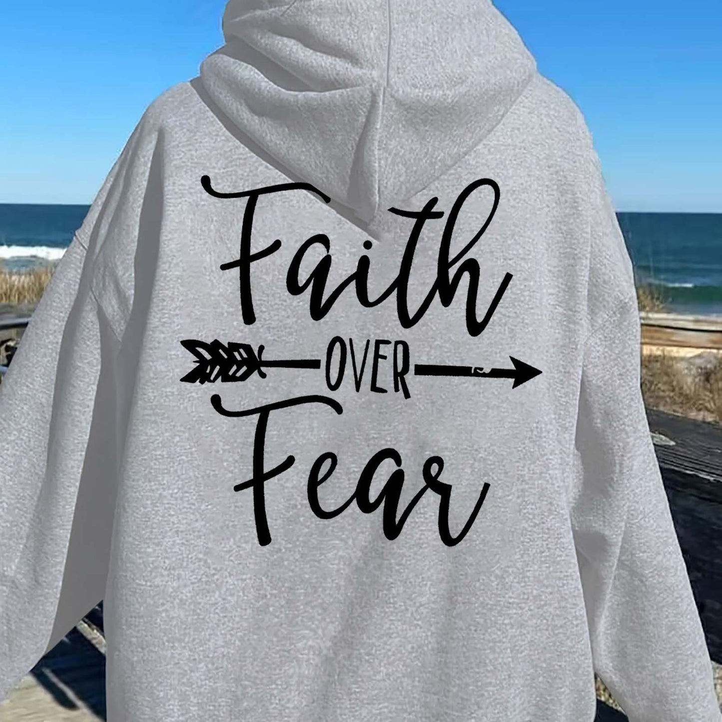 NEW 2024-2025 Plain Letter Printed Kangaroo Pocket Drawstring Women's Brushed Hoody