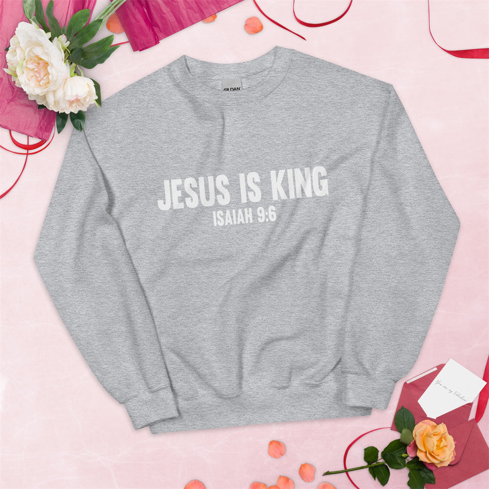 JESUS CHRIST IS KING Ladies Printed Sweater Kawaii Bear Pattern Brand New 2025