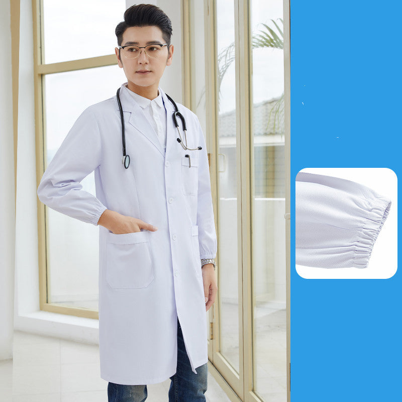 Lab Coat Salon Uniform White Coat With Long Sleeves