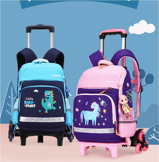 American Detachable Trolley  Bag For Elementary School Students  FREE SHIPPING