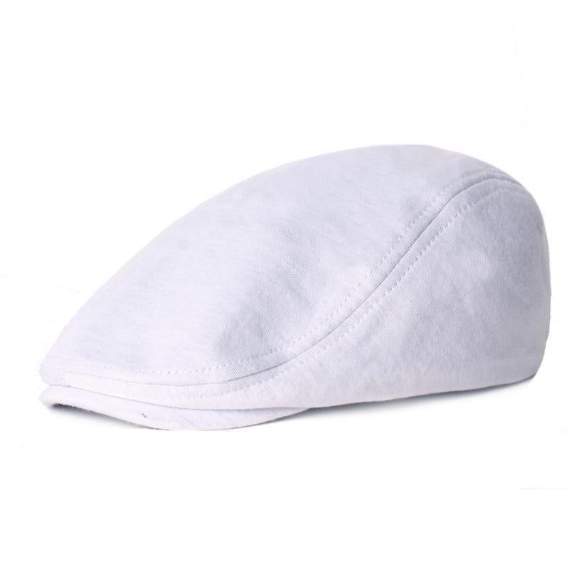 Men's Cotton Flat Top Truck Driving Cap Outdoor Activities Gardening Golf Hiking Travel Irish Newsboy Cap