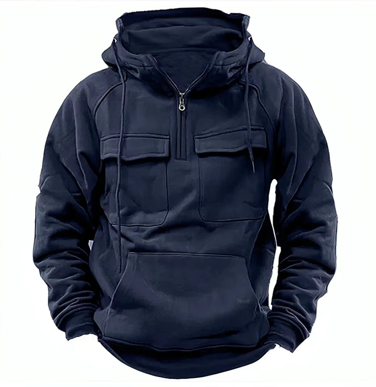 Men's Zip-up Hoodies Sweatshirt With  Drawstring And Pocket Design Fashion Casual Sports Sweatshirt