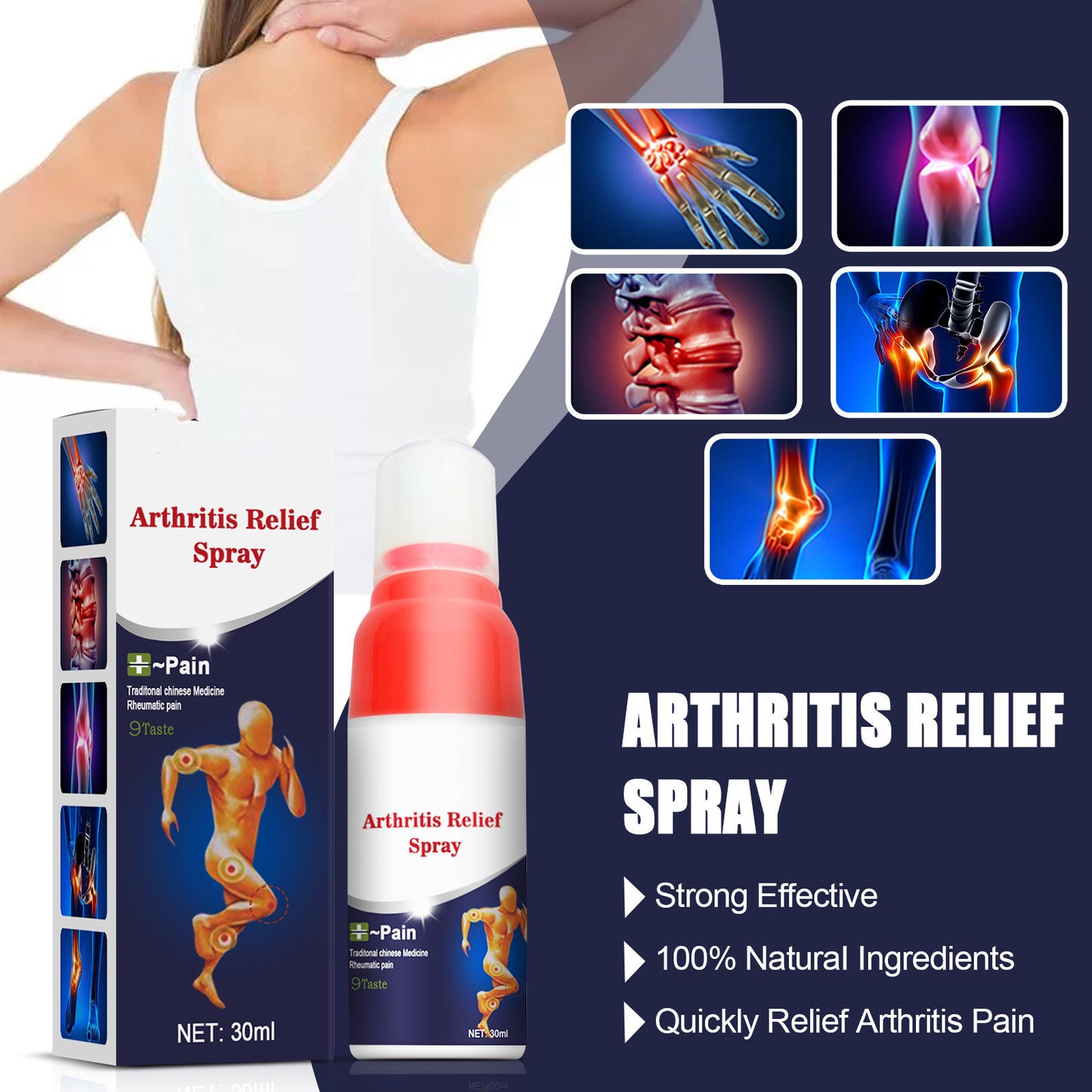 NEW 2024 Lumbar Leg Joint Discomfort Relief Spray Joint Cold Compress Lotion