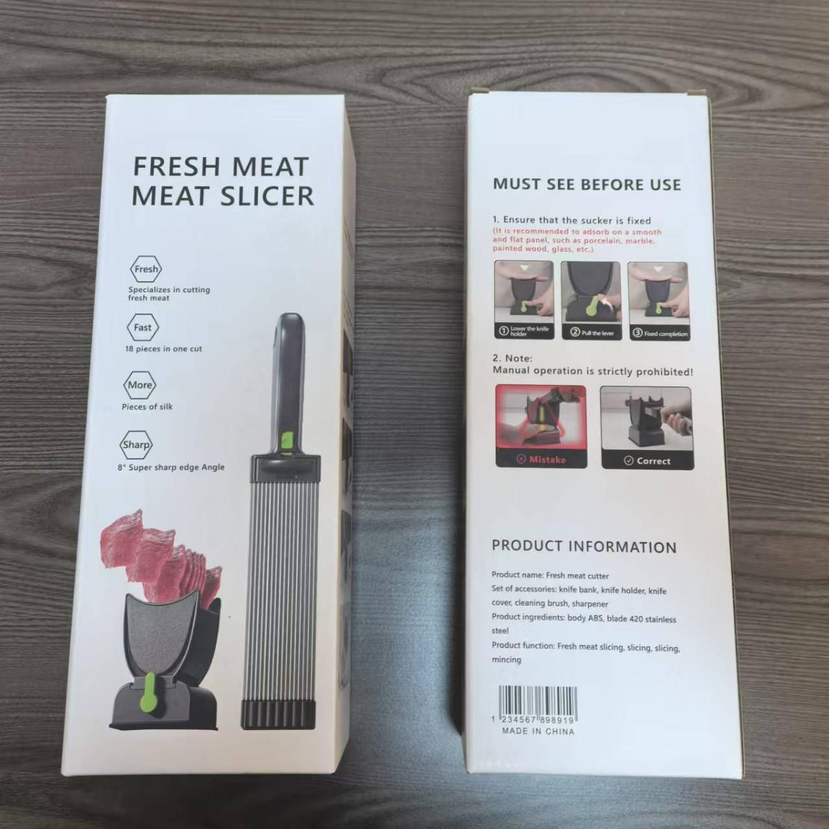 Cross-border explosions meat slicer stainless steel blade fast meat slice artifact factory direct sales