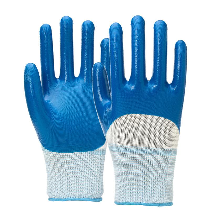 Labor protection gloves latex embossed gloves labor protection wear-resistant non-slip gloves construction site work wholesale factory protective gloves