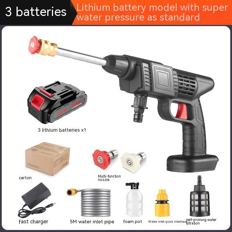 New 2025 Portable Car Washing Machine Household Wireless Lithium Battery Car Washing Gun