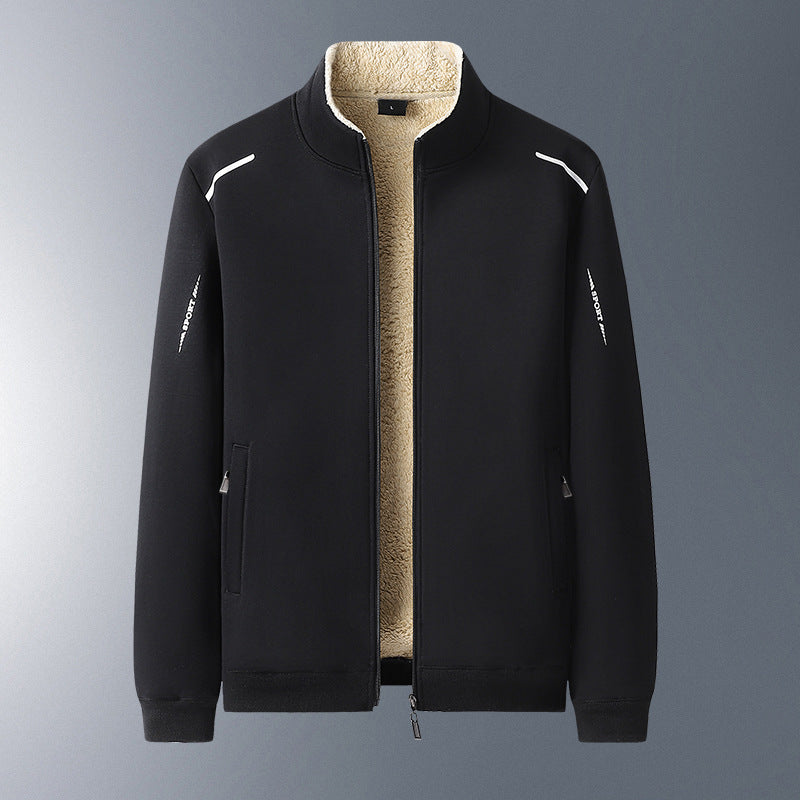 NEW 2024-2025 Lambswool Brushed Hoody Men's Baggy Coat