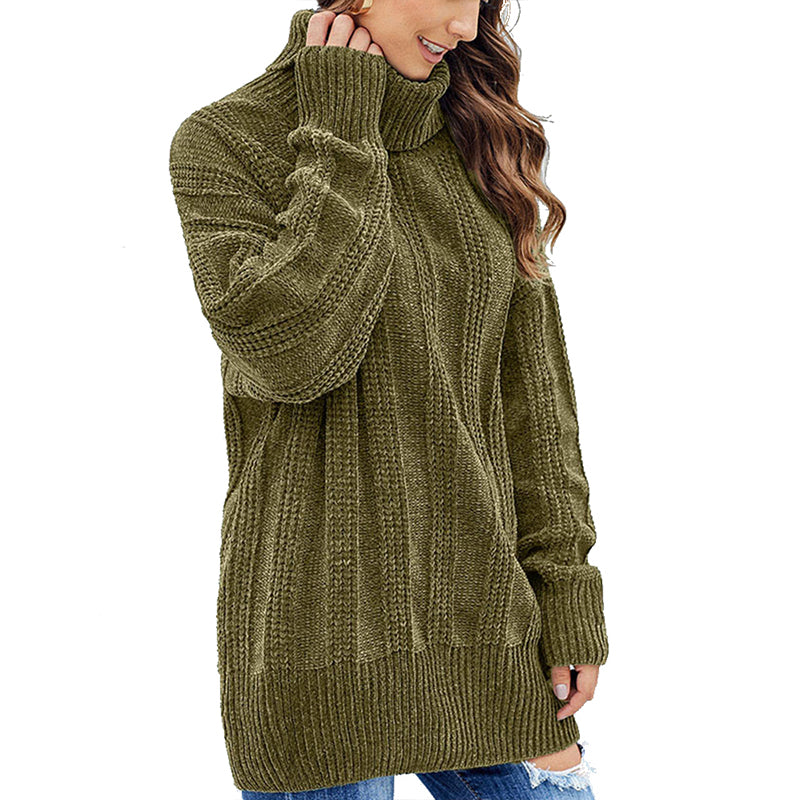 A Turtleneck Sweater With Long Sleeves For Women