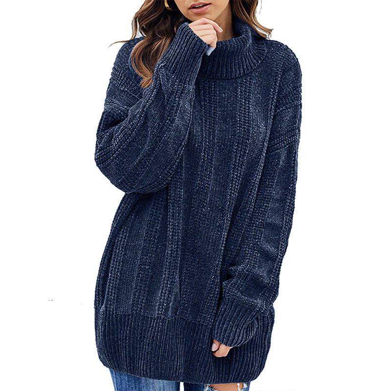 A Turtleneck Sweater With Long Sleeves For Women