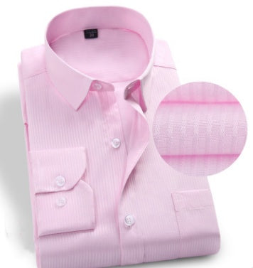 Solid color slimming shirt for business career