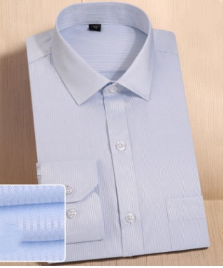 Solid color slimming shirt for business career