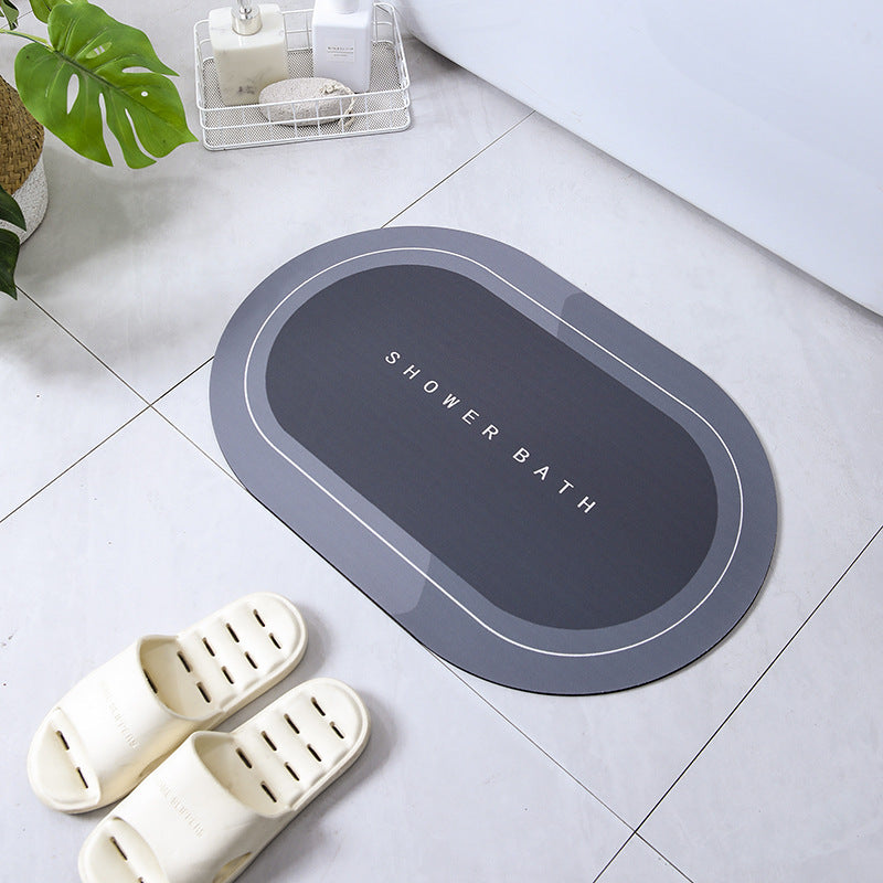Bathroom Entrance Absorbent Household Crystal Velvet Floor Mat