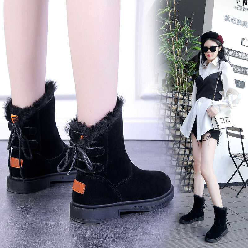 NEW 2025 Autumn and Winter Wild Plus Velvet Cotton Shoes